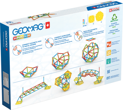Geomag Magnetic Supercolor - 142 Pieces