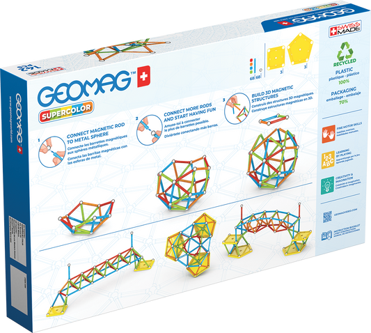 Geomag Magnetic Supercolor - 142 Pieces