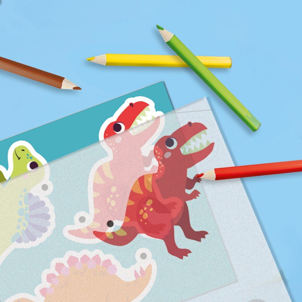 Shrink film - Dinosaur keychains