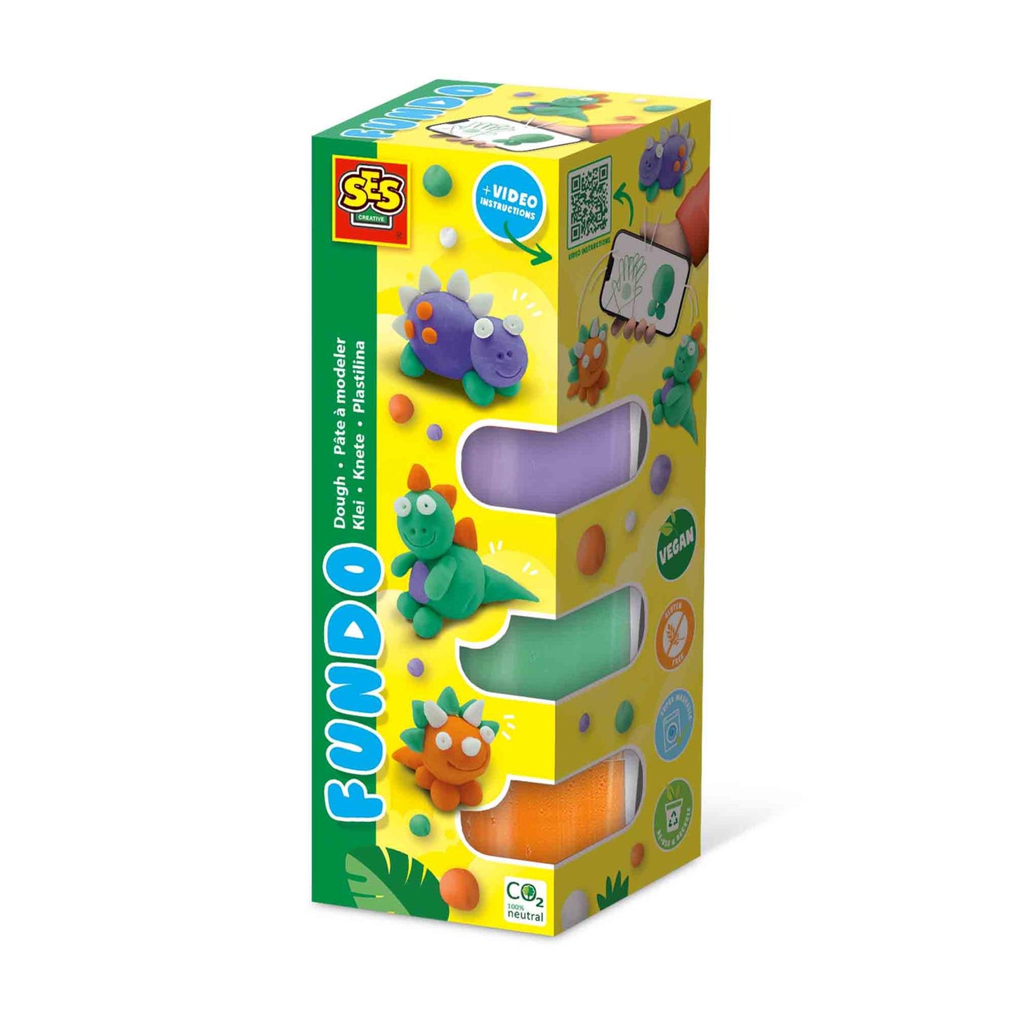 FunDo dough - Dinos (3x90gr-1x40gr)