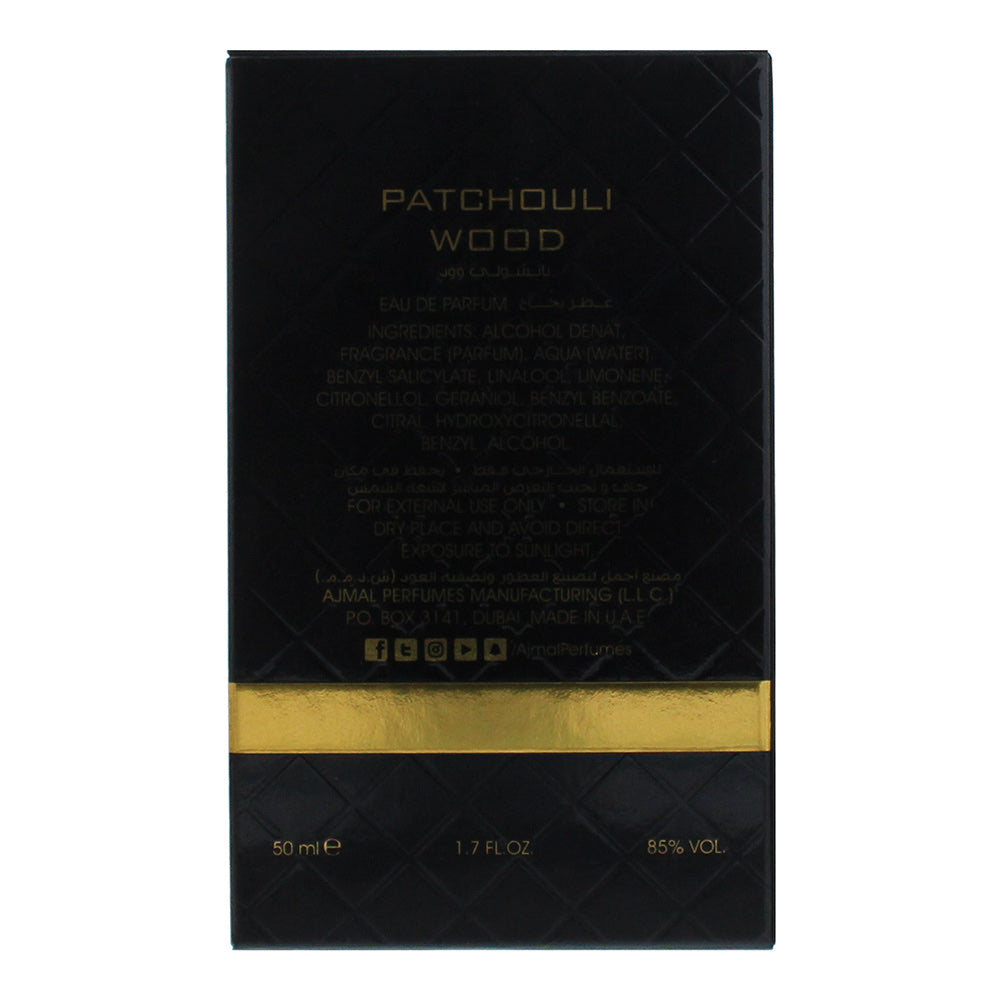 Ajmal Patchouli Wood Eau De Parfum 50ml Spray