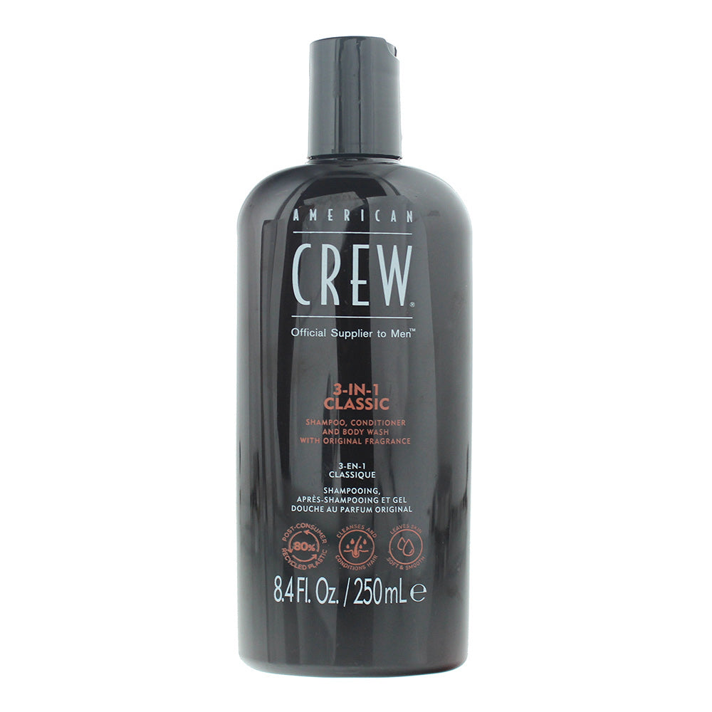 American Crew 3-in-1 Shampoo, Conditioner And Body Wash 250ml