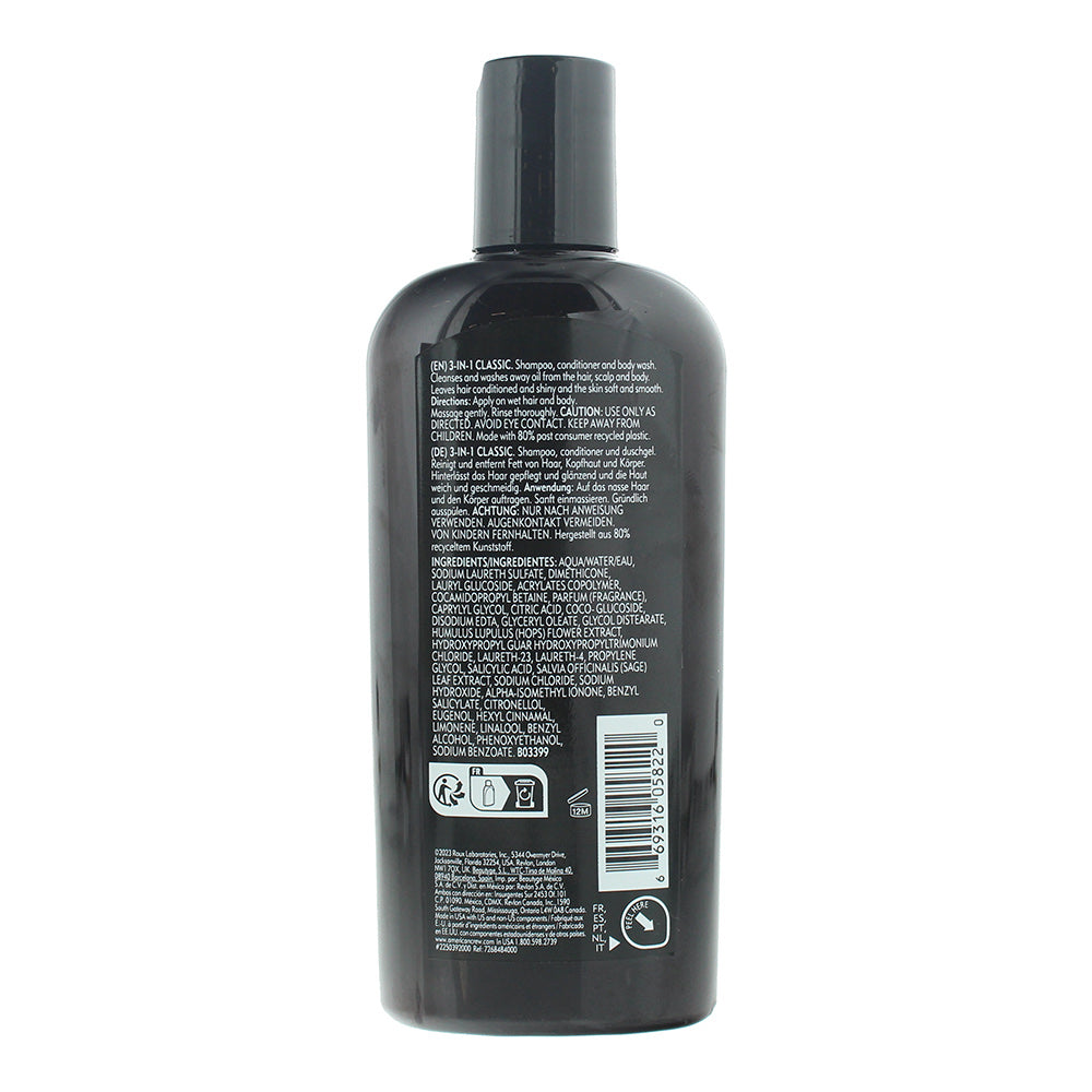 American Crew 3-in-1 Shampoo, Conditioner And Body Wash 250ml