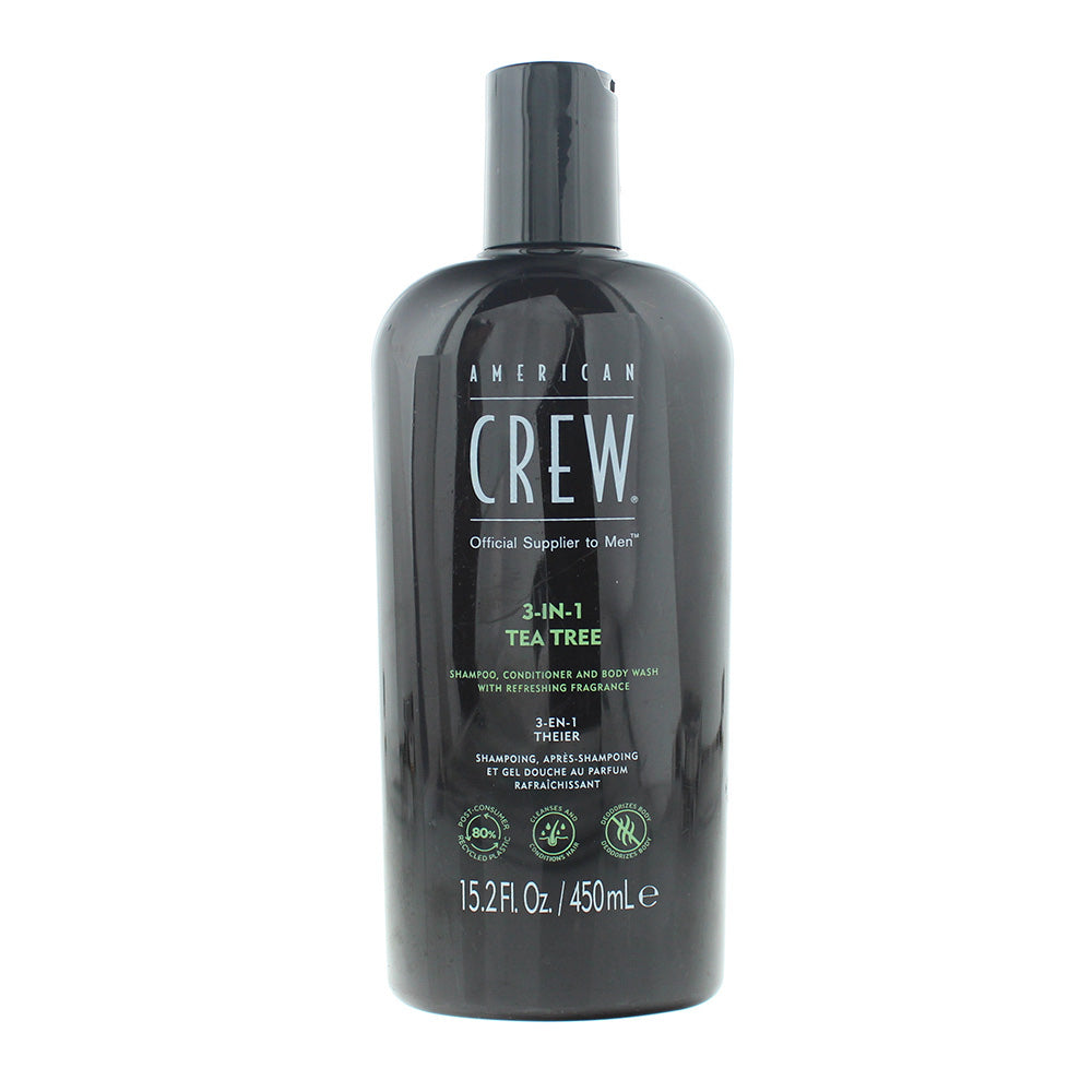 American Crew Tea Tree 3-in-1 Shampoo, Conditioner & Body Wash 450ml
