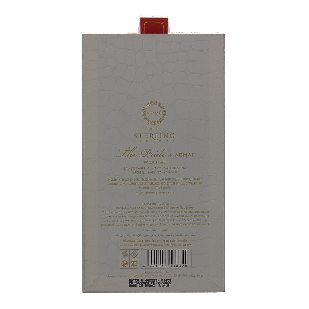 Armaf The Pride Of Armaf Rouge Eau de Parfum 100ml Spray