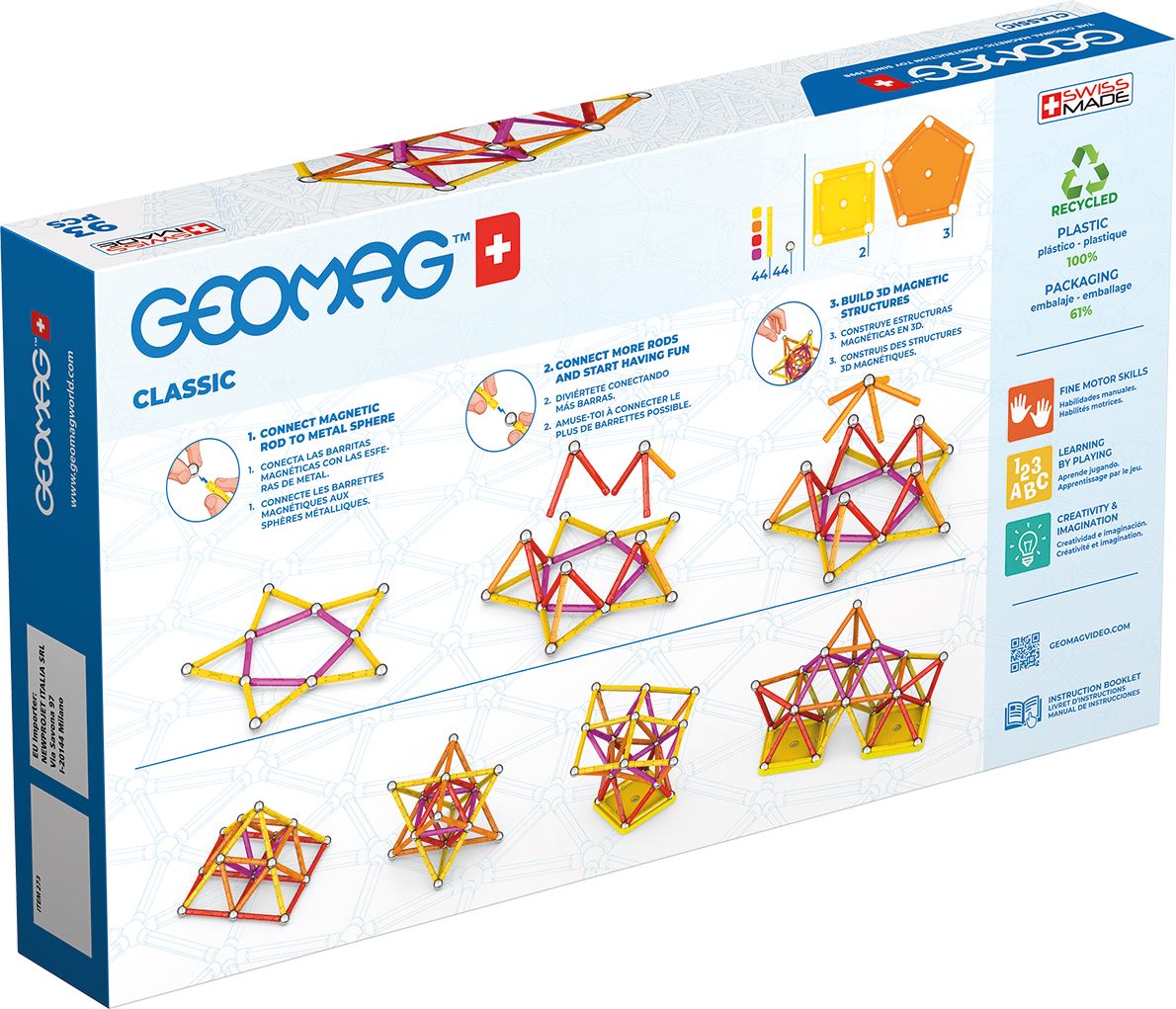 Geomag Classic 93 Magnetic Shapes - 93 Pieces