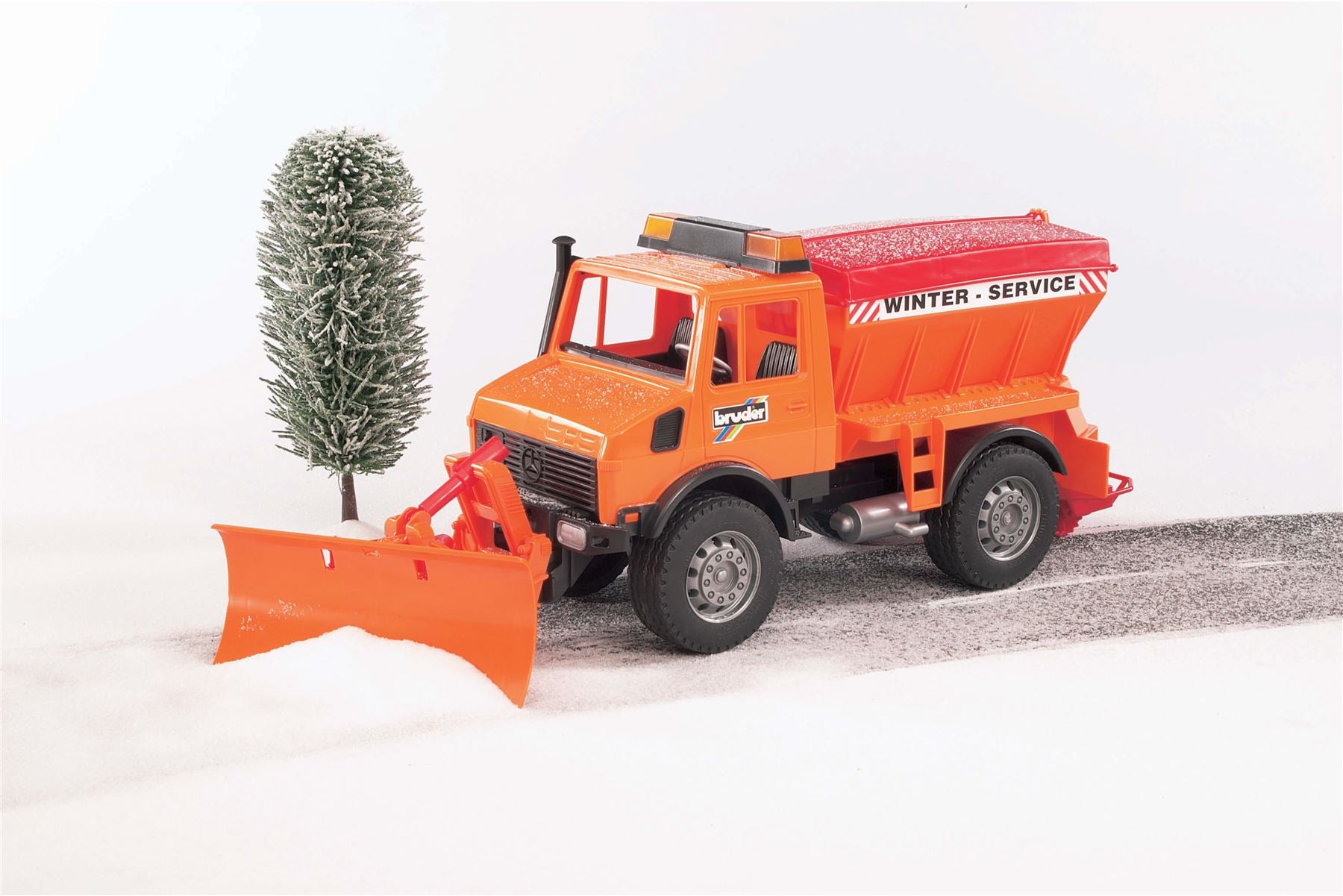 MB Unimog winter service with plow blade