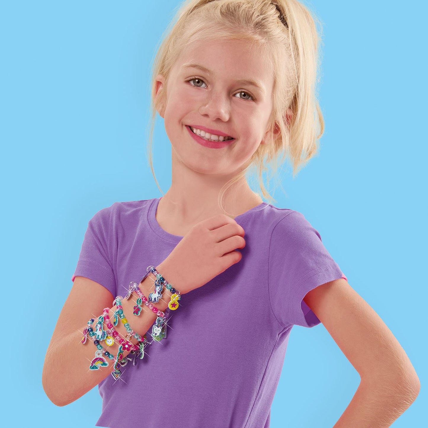 Puffy sticker bracelets