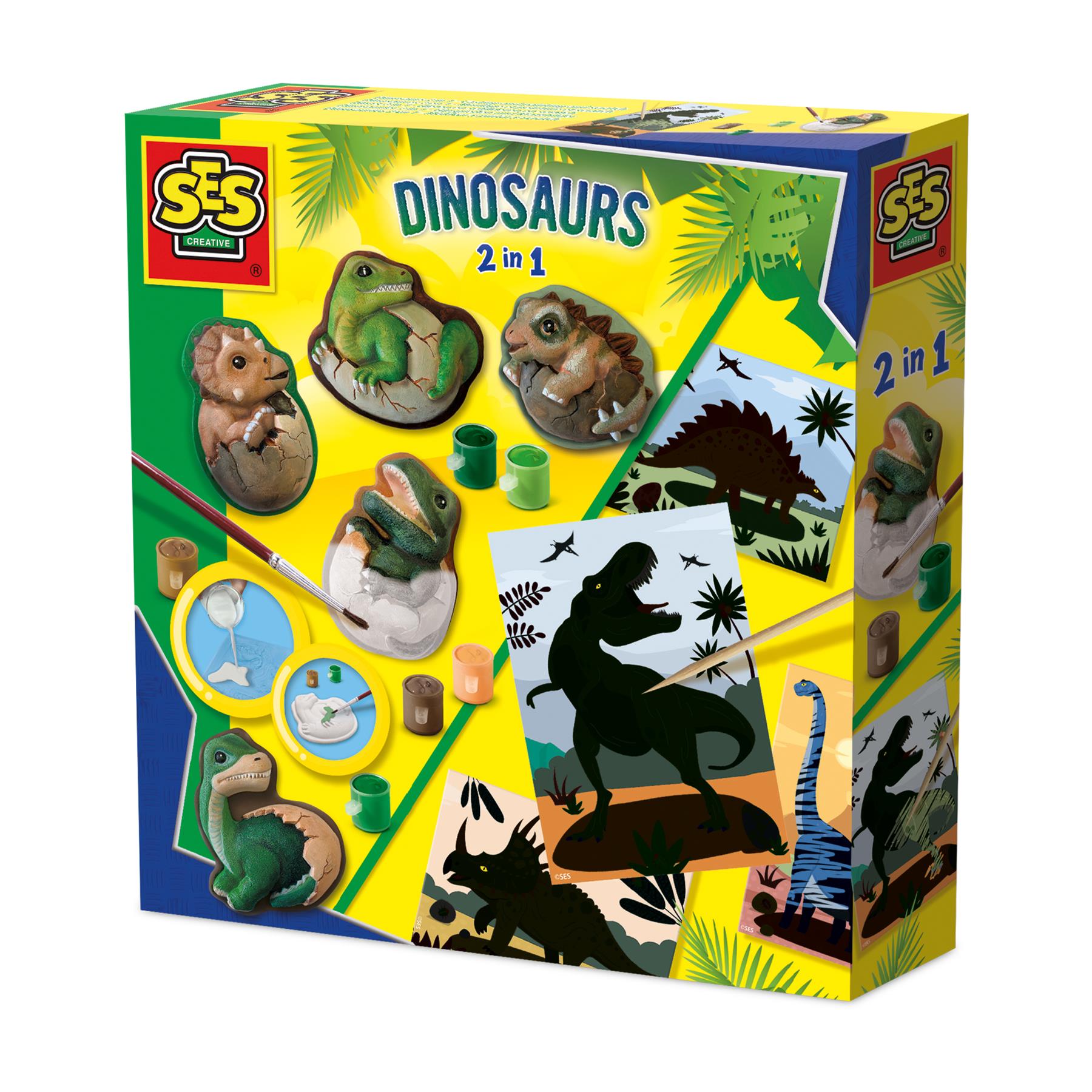 Dinosaurs 2 in 1 - Casting and painting and scratch