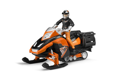 Snowmobil with driver and accessories