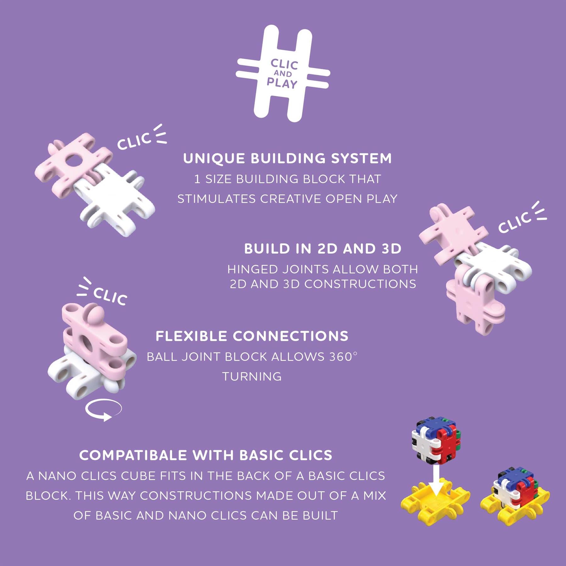 Nano Clics - Fantasy Builders - 125 Pieces