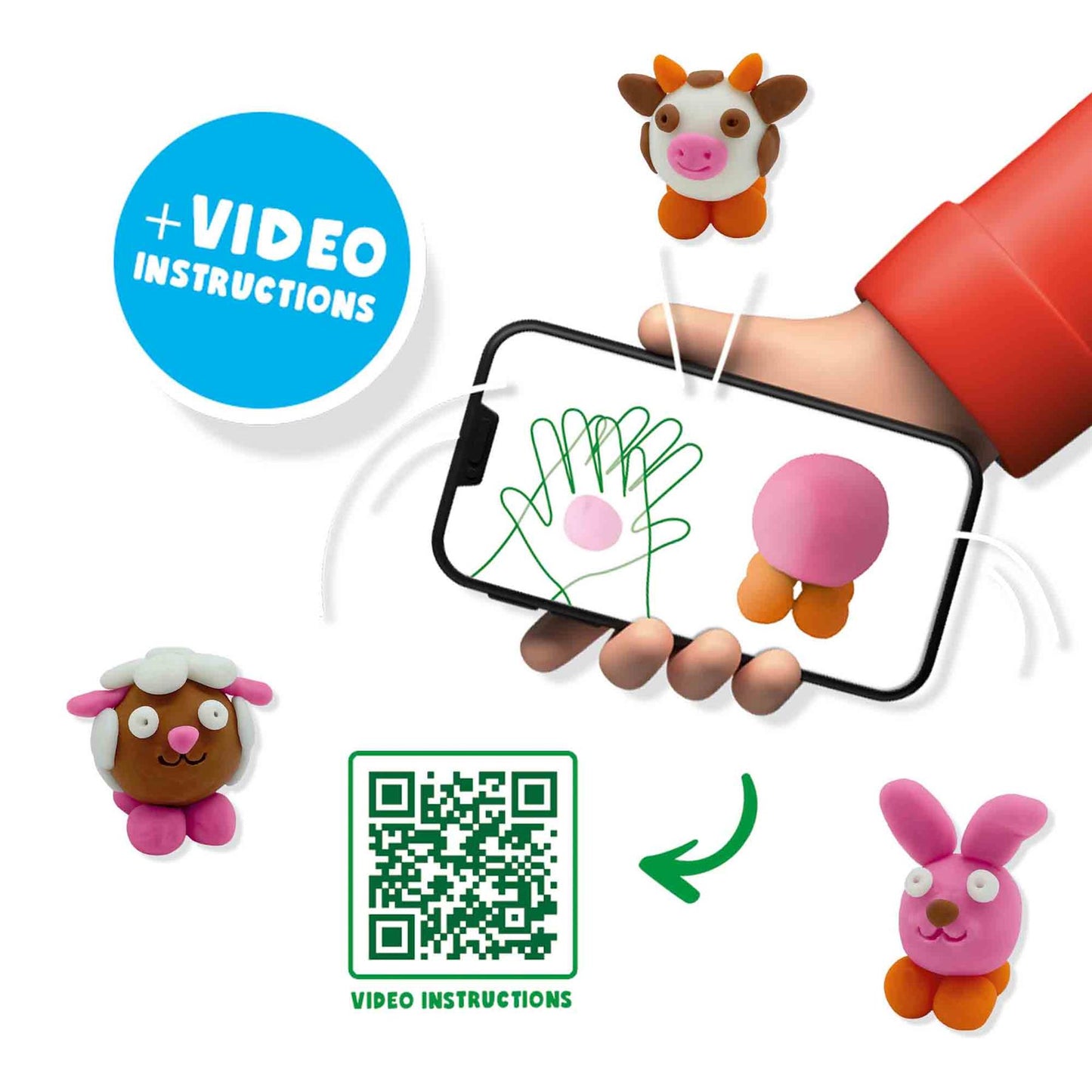 FunDo dough - Farm animals (3x90gr-1x40gr)