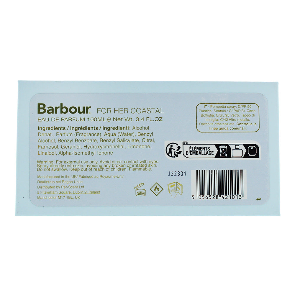 Barbour Coastal For Her Eau de Parfum 100ml Spray