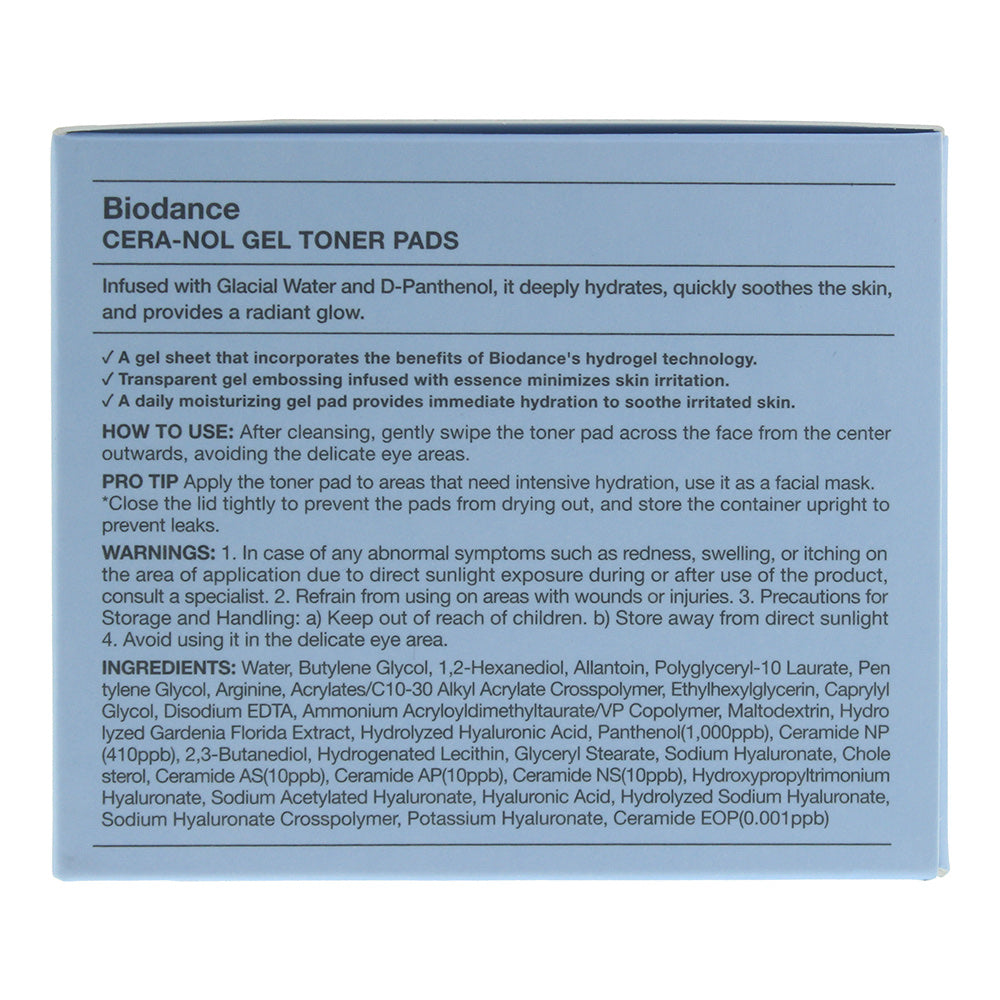 Biodance Cera-Nol Toner Pads 60 Pieces