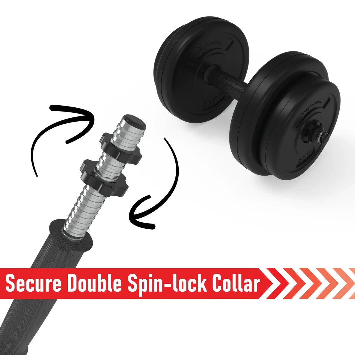 Body Revolution Vinyl Adjustable Dumbbell Set (10kg - 50kg) - 141540