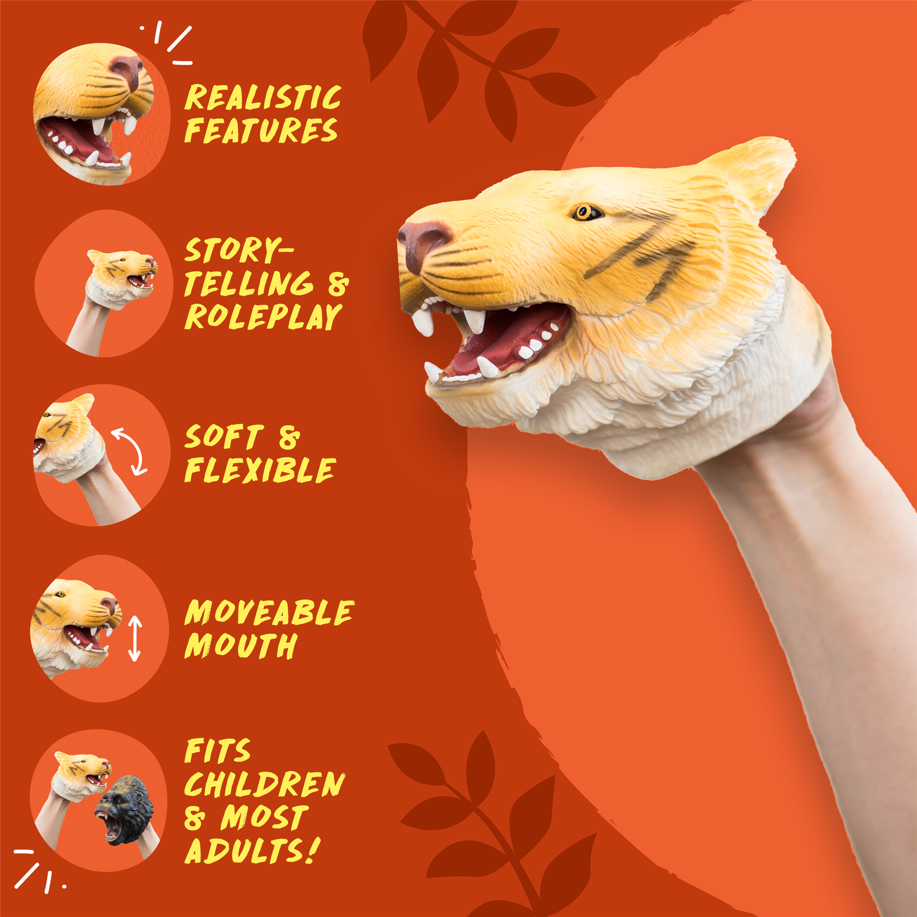 Wild Thingz Hand Puppet - Tiger