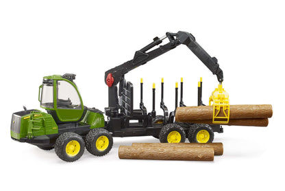 John Deere 1210E Forwarder with grab and 4 trunks