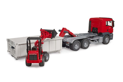 MAN TGS Truck with Roll-Off-Container + Schäffer Compact loa - 17360