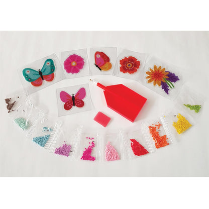 Diamond Design Stickers Flowers And Flutterbies