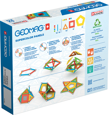 Geomag Magnetic Supercolor Panel - 52 Pieces