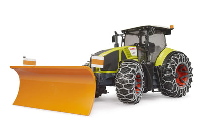 Claas Axion 950 with snow chains and plow blade - 17208