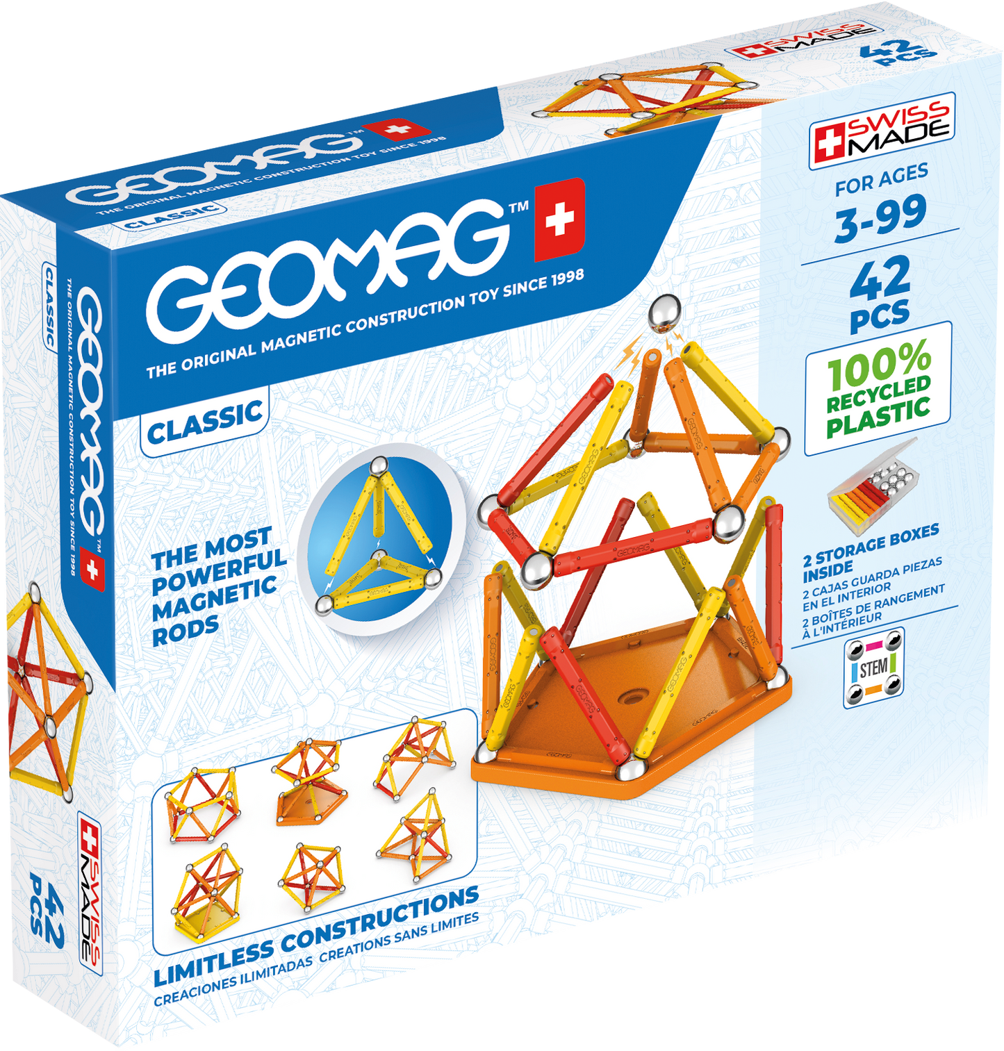 Geomag Classic 42 Magnetic Shapes - 42 Pieces