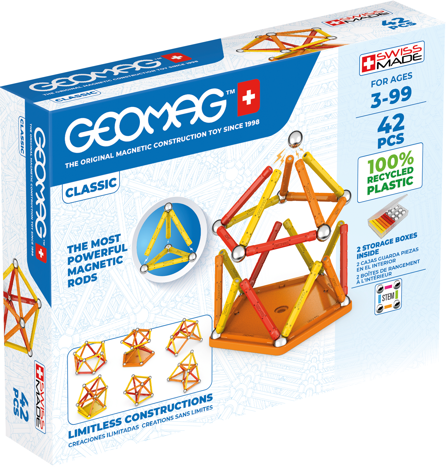 Geomag Classic 42 Magnetic Shapes - 42 Pieces