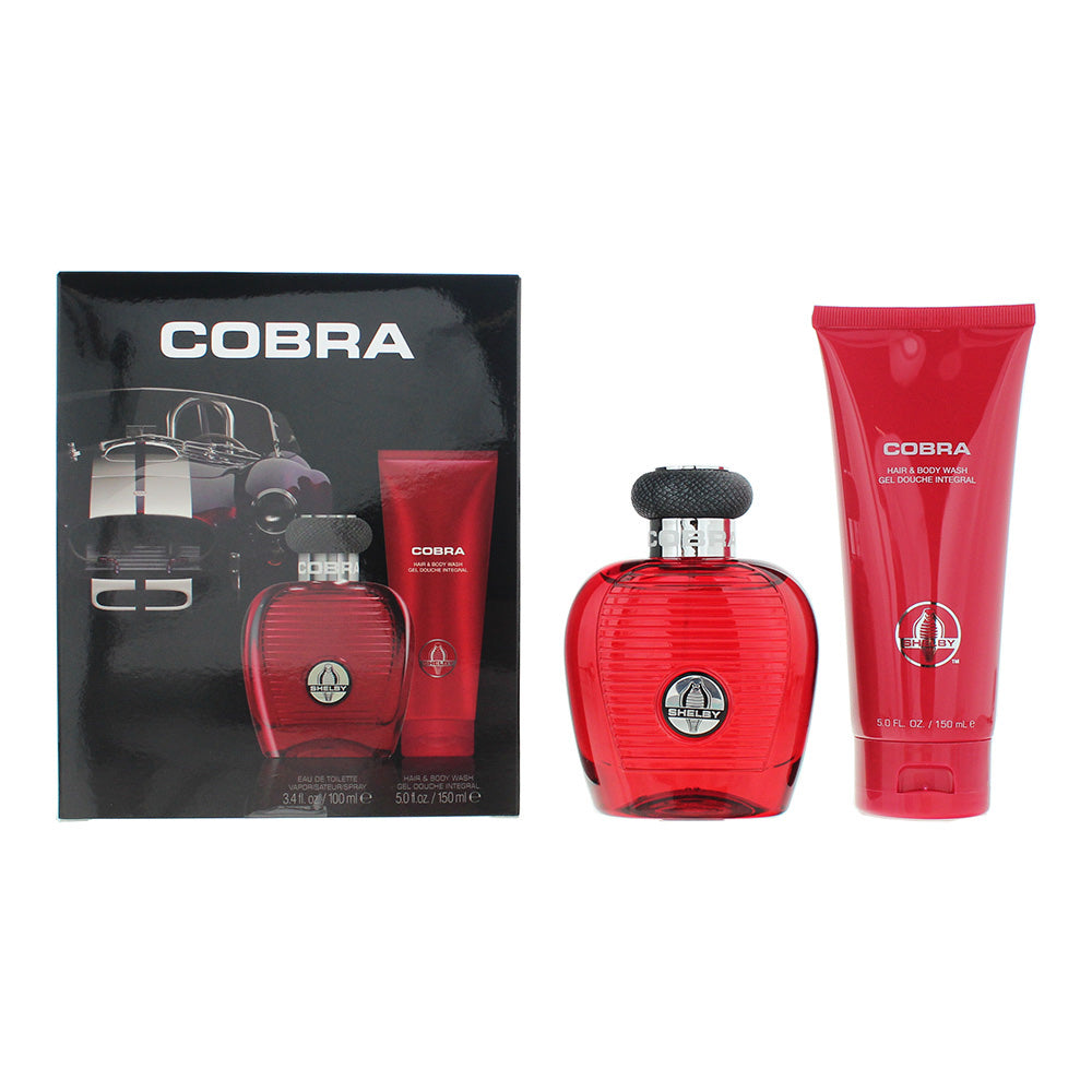 Carroll Shelby Red Cobra Gift Set 100ml EDT + 150ml Hair & Body Wash