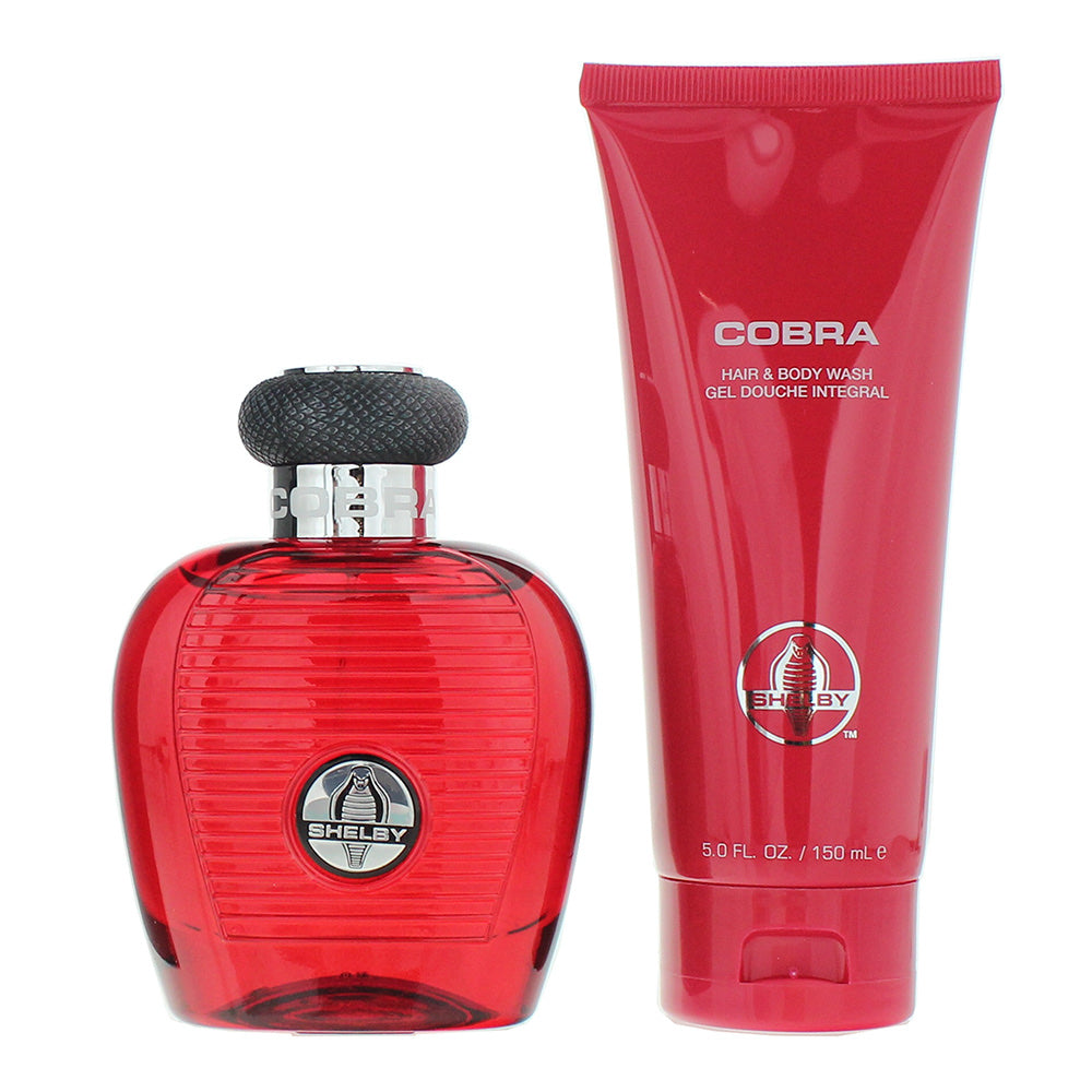 Carroll Shelby Red Cobra Gift Set 100ml EDT + 150ml Hair & Body Wash