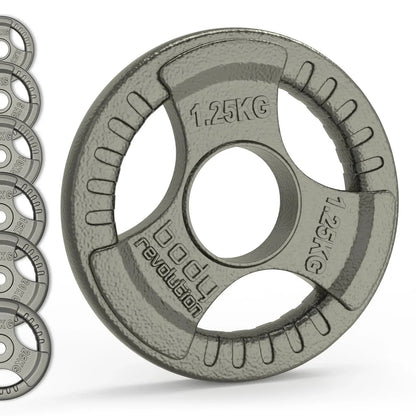 Olympic Tri Grip Cast Iron Weight Plates - Pairs & Sets - 141832