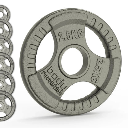 Olympic Tri Grip Cast Iron Weight Plates - Pairs & Sets - 141831