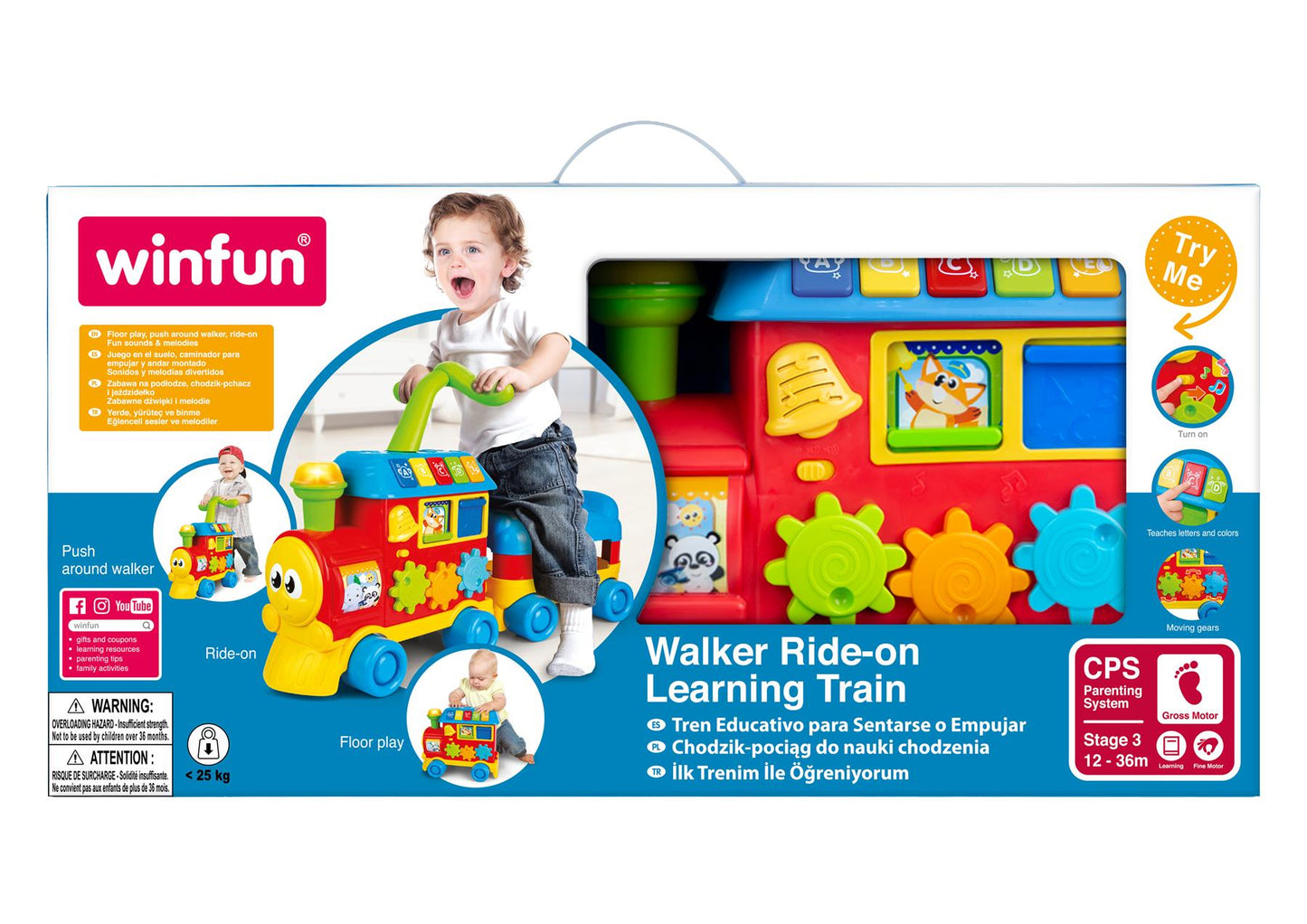 Walker Ride-On Learning Train - Blue