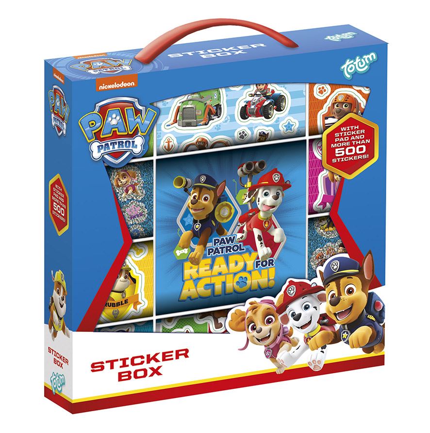 PAW PATROL STICKER BOX 12R+2S+BOOKL