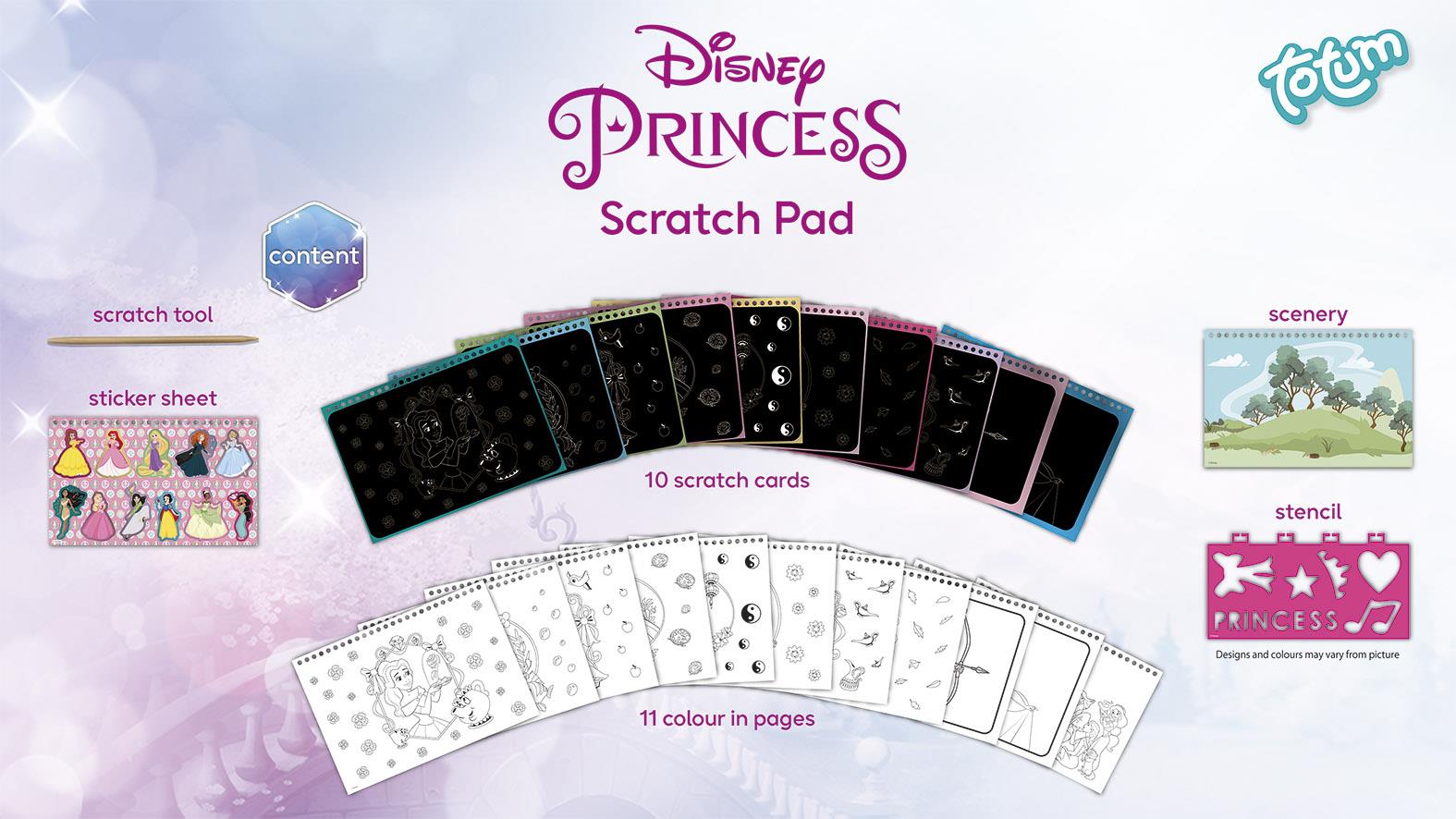 DISNEY PRINCESS SCRATCH BOOK - 17410