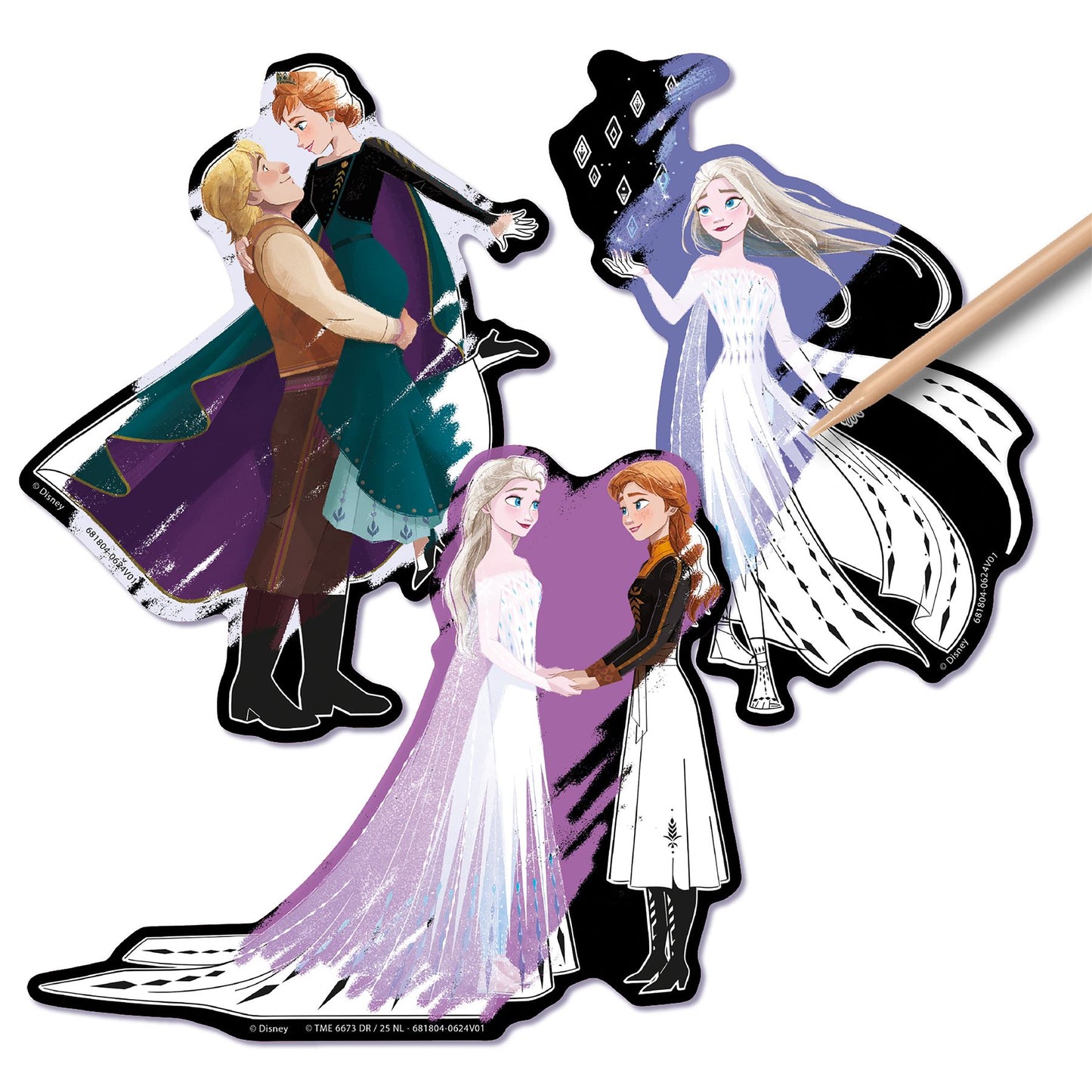 Frozen Scratch Art Stickers