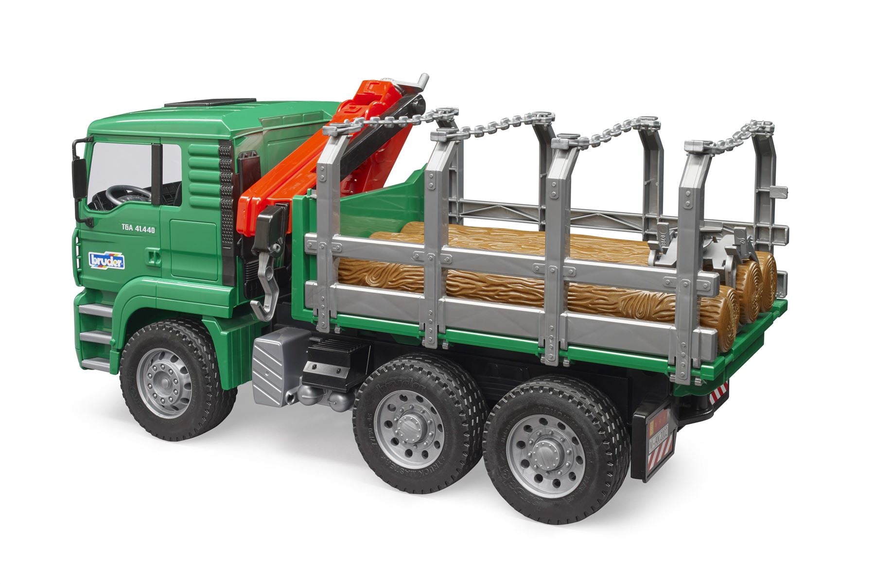 MAN TGA Timber truck with loading crane and 3 trunks