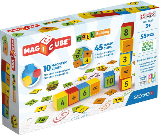 Geomag Magicube Magnetic Shapes Maths Builder - 55 Pieces