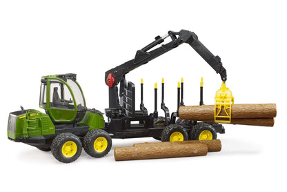 John Deere 1210E Forwarder with grab and 4 trunks