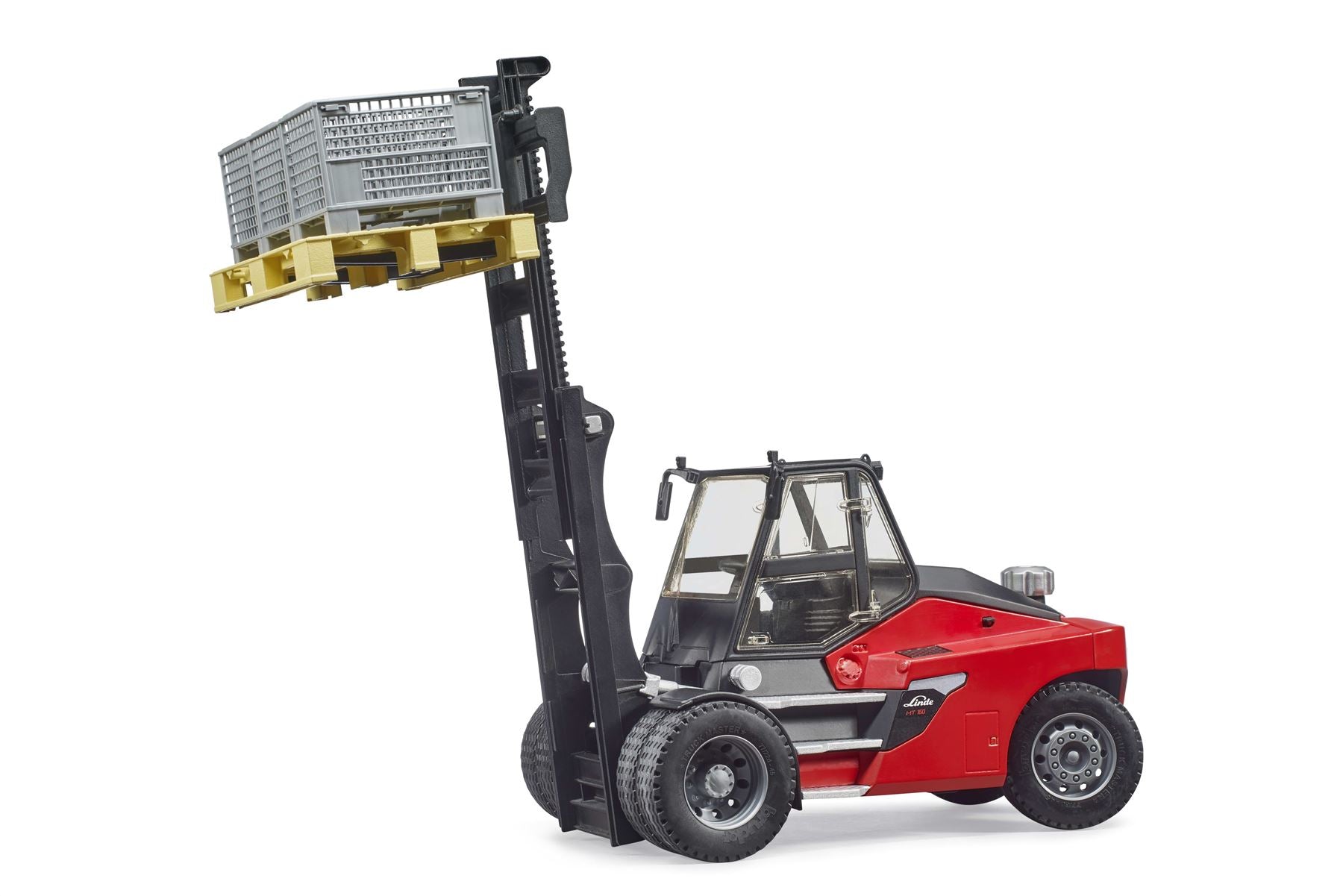 Linde HT160D Forklift with pallet and 3 pallet cages
