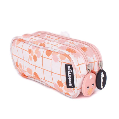 2-ZIP ANIMAL FACE PENCIL CASE POMELOS THE OSTRICH