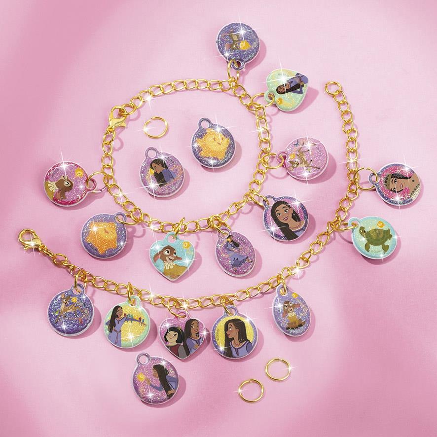 DISNEY WISH GLITTER CHARM BRACELETS