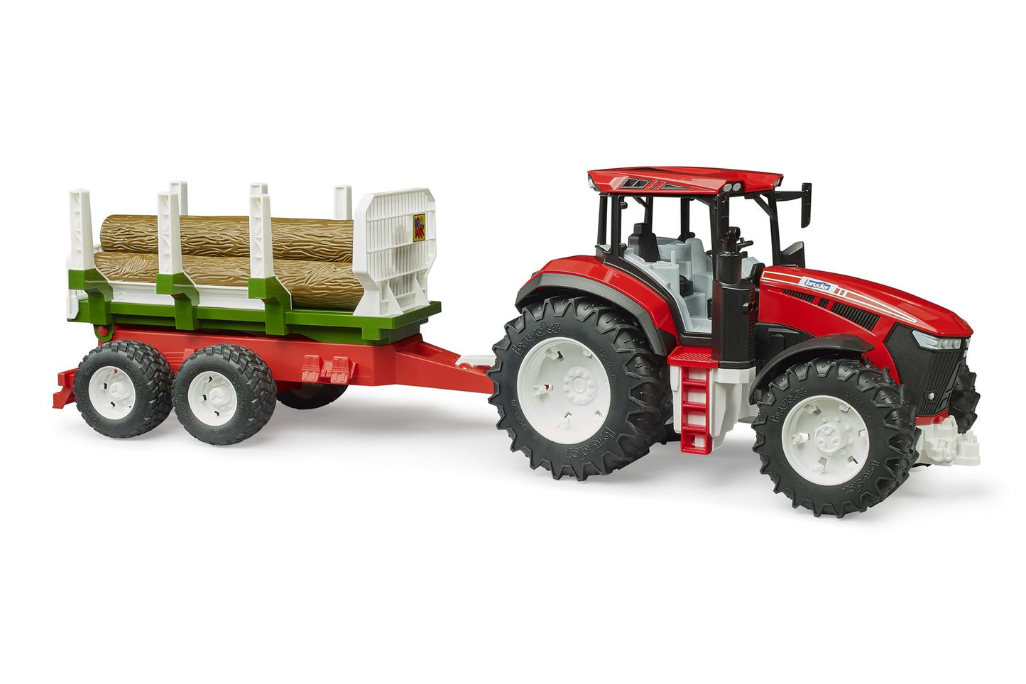 ROADMAX Tractor with forestry trailer and 3 trunks