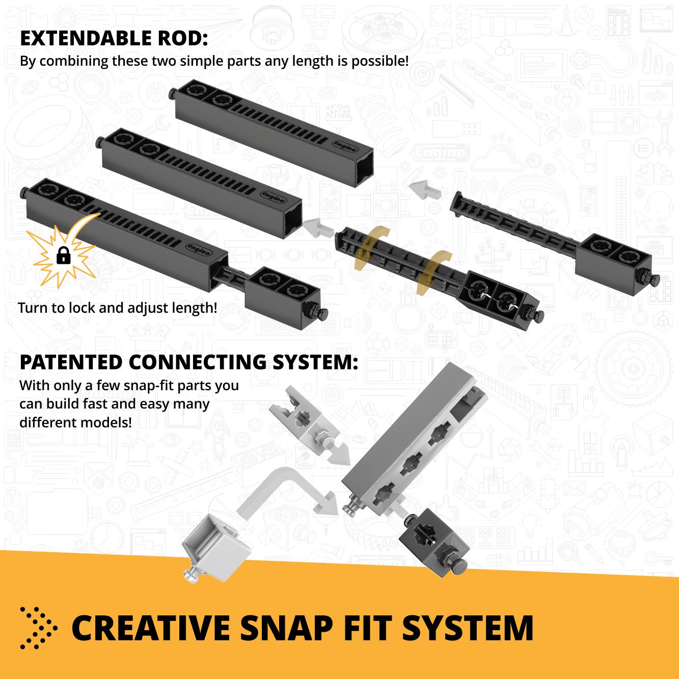 CREATIVE BUILDER TALL CRANE MACHINERY MOTORIZED SET
