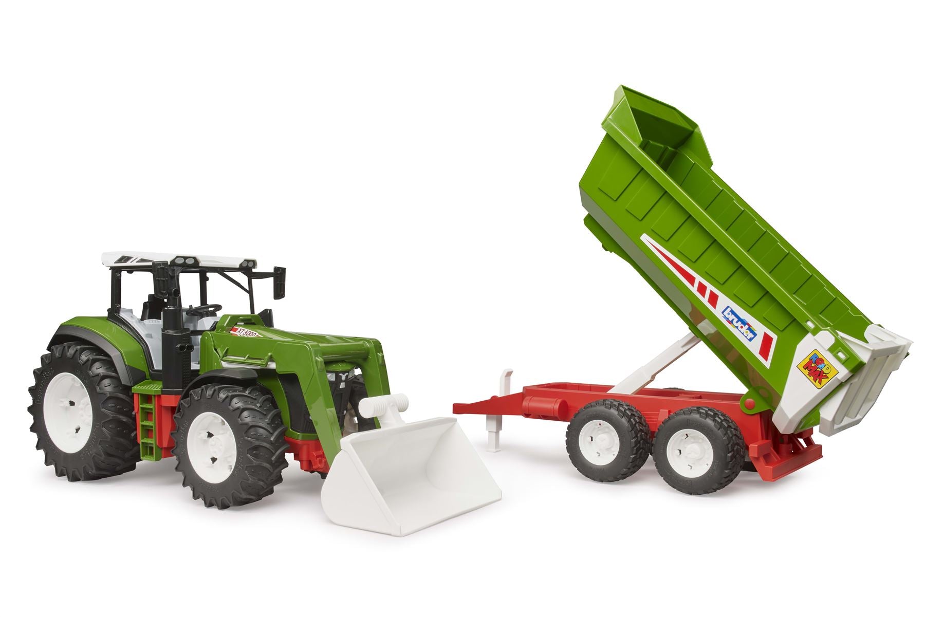 ROADMAX Tractor with frontloader + tipping trailer - 17325