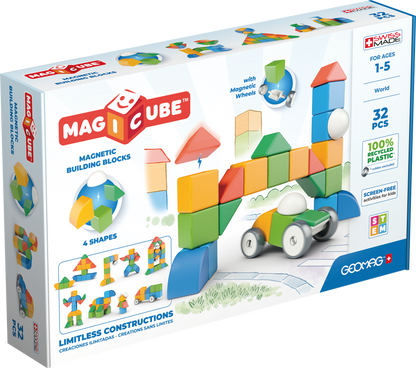 Geomag Magicube Recycled Plastic World Magnetic Shapes