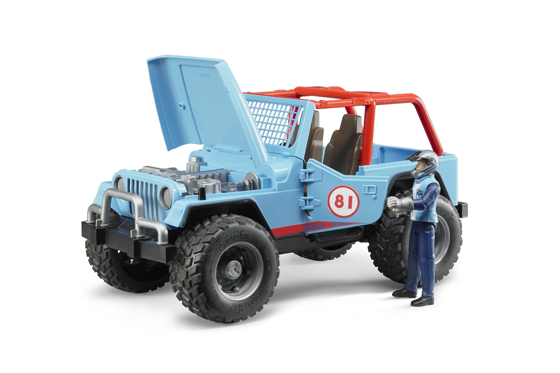 Jeep Cross Country racer blue with driver