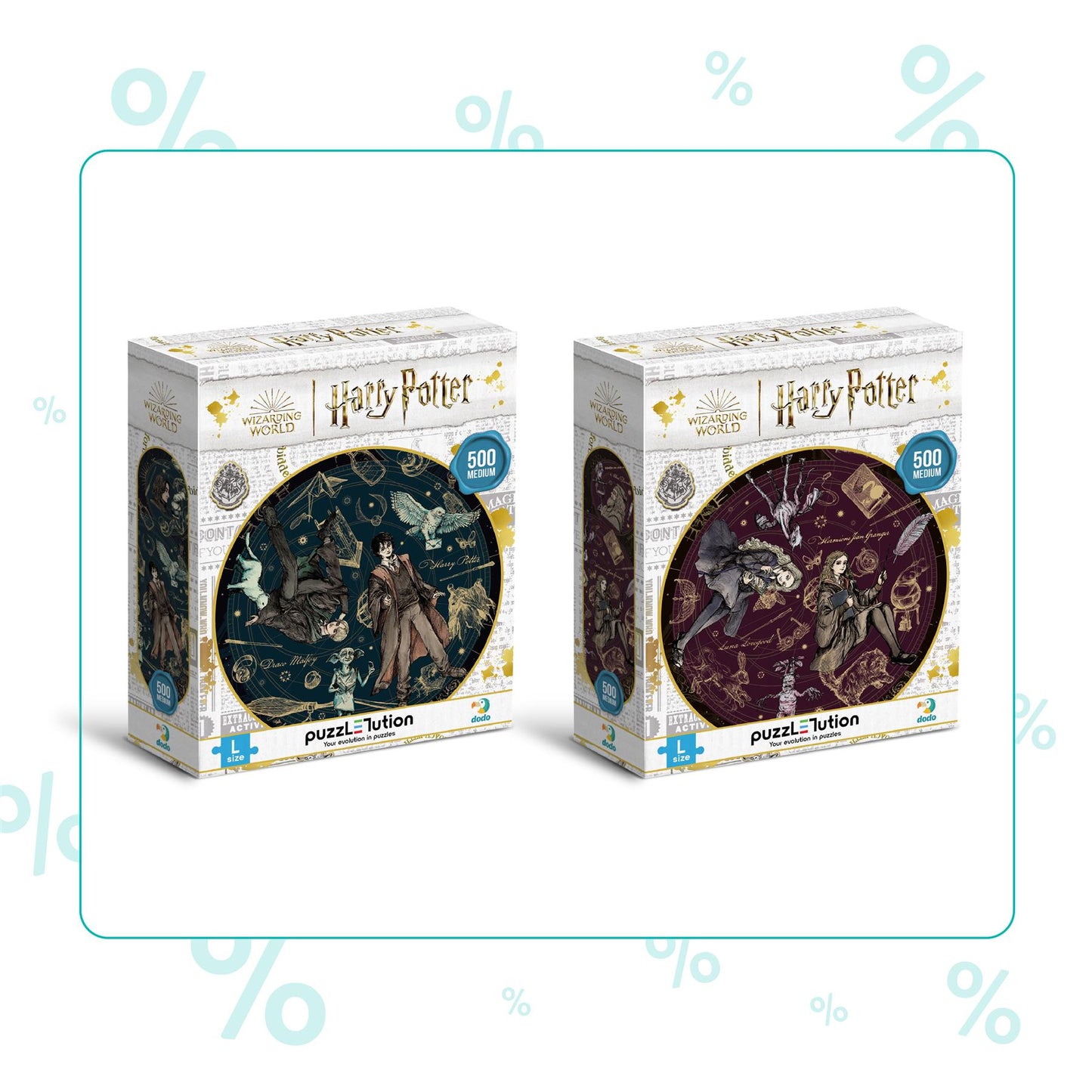 Set of Harry Potter Puzzles Large sizes 2in 1