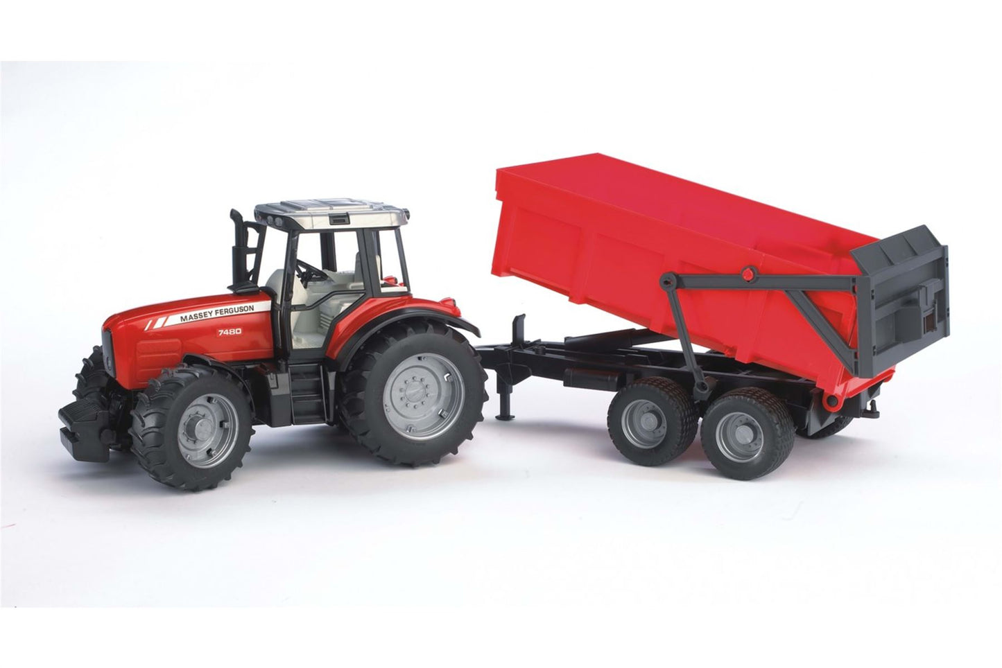 Massey Ferguson 7480 with tipping trailer