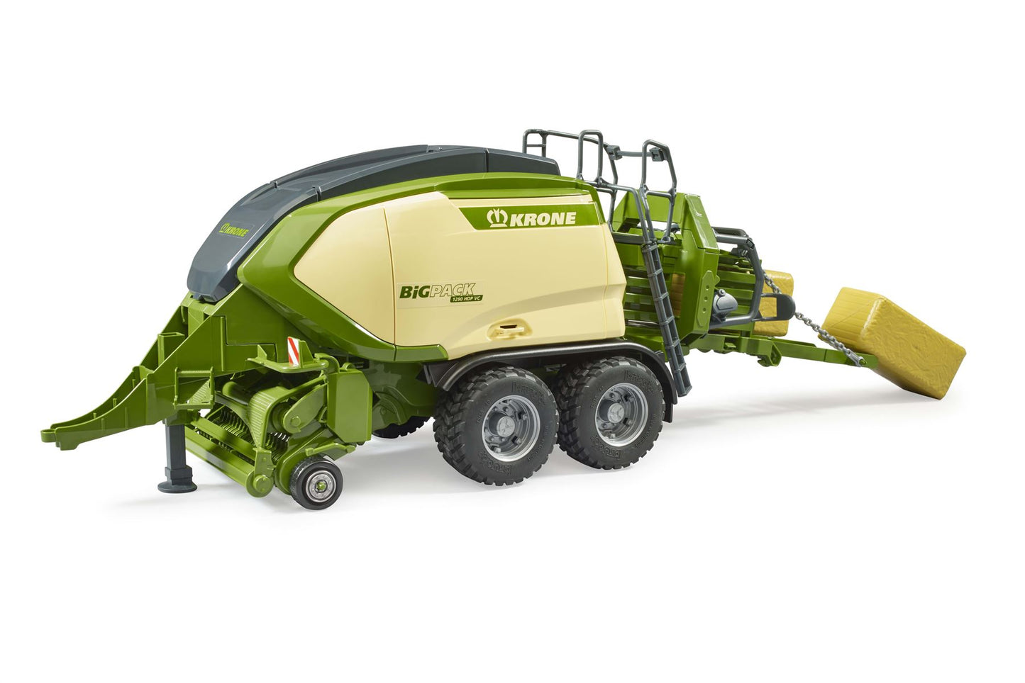 Krone BiG Pack 1290 HDP VC with 2 square bales of hay
