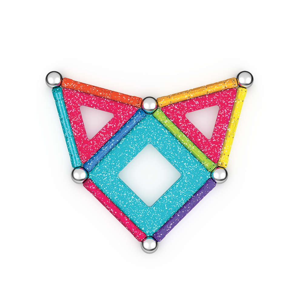 Geomag Recycled Magnetic Glitter Panels - 22 Pieces